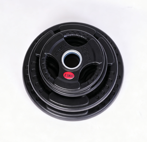 Grand trou 5CM haltère domestique fermoir en caoutchouc noir fer trois trous <span class=keywords><strong>fonte</strong></span> à la main réglable haltère matériau en tôle d'acier - Product Image 1