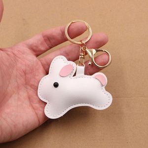 Kawaii Bunny Keychain Soft Rabbit <b>Ring</b> Car <b>Key</b> Holder Fashion <b>Bag</b> Charm for Women & Girls - Product Image 1
