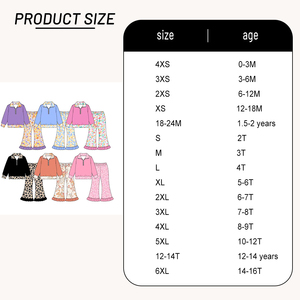 Conjuntos de Boutique Personalizados para Niñas Pequeñas, Camiseta con Cierre y Estampado de Leopardo Colorido y Pantalones Acampanados, Conjunto de 2 Piezas - Product Image 3
