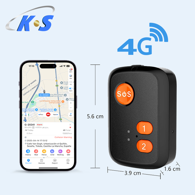Mini 4G LTE GPS Pendant Tracker with SOS Fall Detection Waterproof 1 Year Warranty for Child and Elderly Safety Monitoring