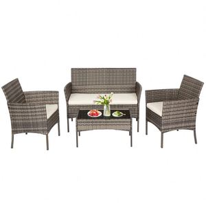Ensemble de canapé d'extérieur 2 places en rotin PE résistant aux intempéries avec coussins pour balcon, faible MOQ - Product Image 3