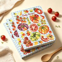 Carnet de recettes A5 relié rigide personnalisé, journal de recettes quotidiennes, livre de cuisine, cadeau