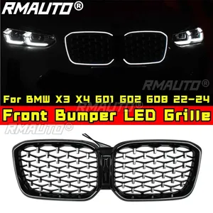 Parrilla Delantera Superior de Radiador LED para BMW X3 X4 X3M X4M G01 G02 G08 2022-2024, Parrilla de Carreras para Parachoques Delantero, Kit de Carrocería - Product Image 1
