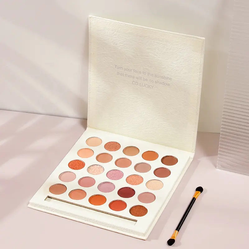 Palette de fard à paupières personnalisée, avec applicateur de maquillage, fard à paupières, doux, soyeuse, paillettes, multicolore, chrome, étiquette privée