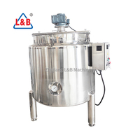 Cuve de mélange à vapeur électrique en acier inoxydable industriel de 500 litres avec agitateur