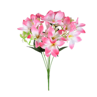 Commandez 18 arrangements de petites lys en soie réalistes en bouquets pour la Saint-Valentin et les projets de décoration de jardins/espaces extérieurs