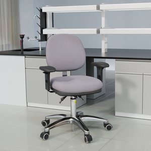 J66F sillas de laboratorio de taller de metal ajustables antiestáticas de elevación y rotación con respaldo de tela para escuelas y almacenes - Product Image 6