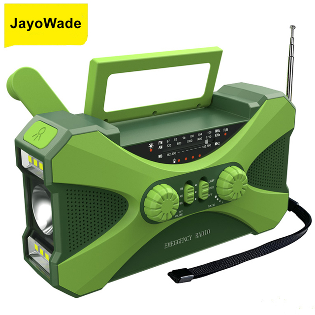 Newest 10000mah PowerBank Hand Crank Emergency Radio Solar Power Bank Dynamo AM FM NOAA Weather Radio with Led Torch for Outdoor