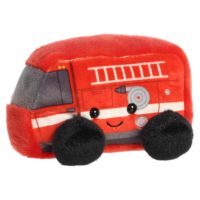 Jouet en peluche pour animaux de compagnie en forme de camion de pompiers, peluche douce en forme de camion de pompiers rouge, jouet interactif pour chiens et chats