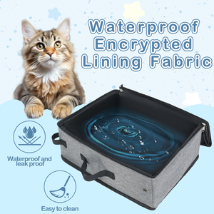 Sanitário Portátil para Gatos: Caixa de Areia Dobrável e Impermeável para Viagem, Fácil de Transportar para Gatos Abaixo de 10kg - Product Image 4