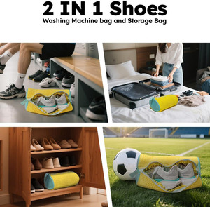 Sac de lavage portable en maille pour chaussures, résistant aux déchirures, pour machine à laver, modèle 2026 - Product Image 6