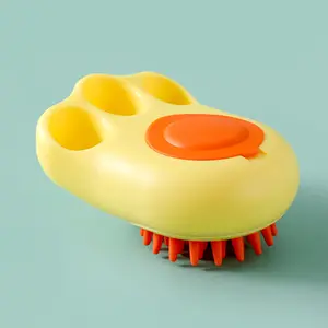 Silicone pet bath brushes massage shampoo dispenser dog groom,pet fur remover cat brush