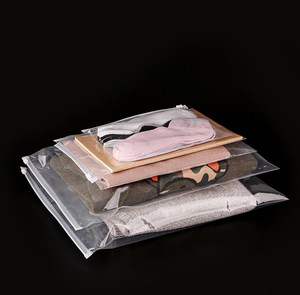 Bolsa de plástico de Mylar mate transparente reutilizable que se puede volver a cerrar al por mayor, bolsa con cremallera para ropa, ropa interior, gorras, calcetines, embalaje - Product Image 1