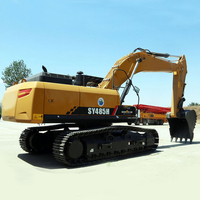 Excavatrice sur chenilles SANY SY485H d'occasion à vendre, 48 tonnes, occasion, SANY SY375H SY550H, grande machinerie de terrassement pour roche, exploitation minière, carrière
