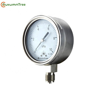 Manomètre de pression sous vide sec 63mm 100mm en acier inoxydable Bourdon Tube Capsule manomètre