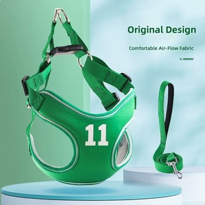 Harnais de chien réfléchissant sportif, respirant en polyester, réglable, anti-traction, pour la promenade, pour chiens de petite et moyenne taille - Product Image 3