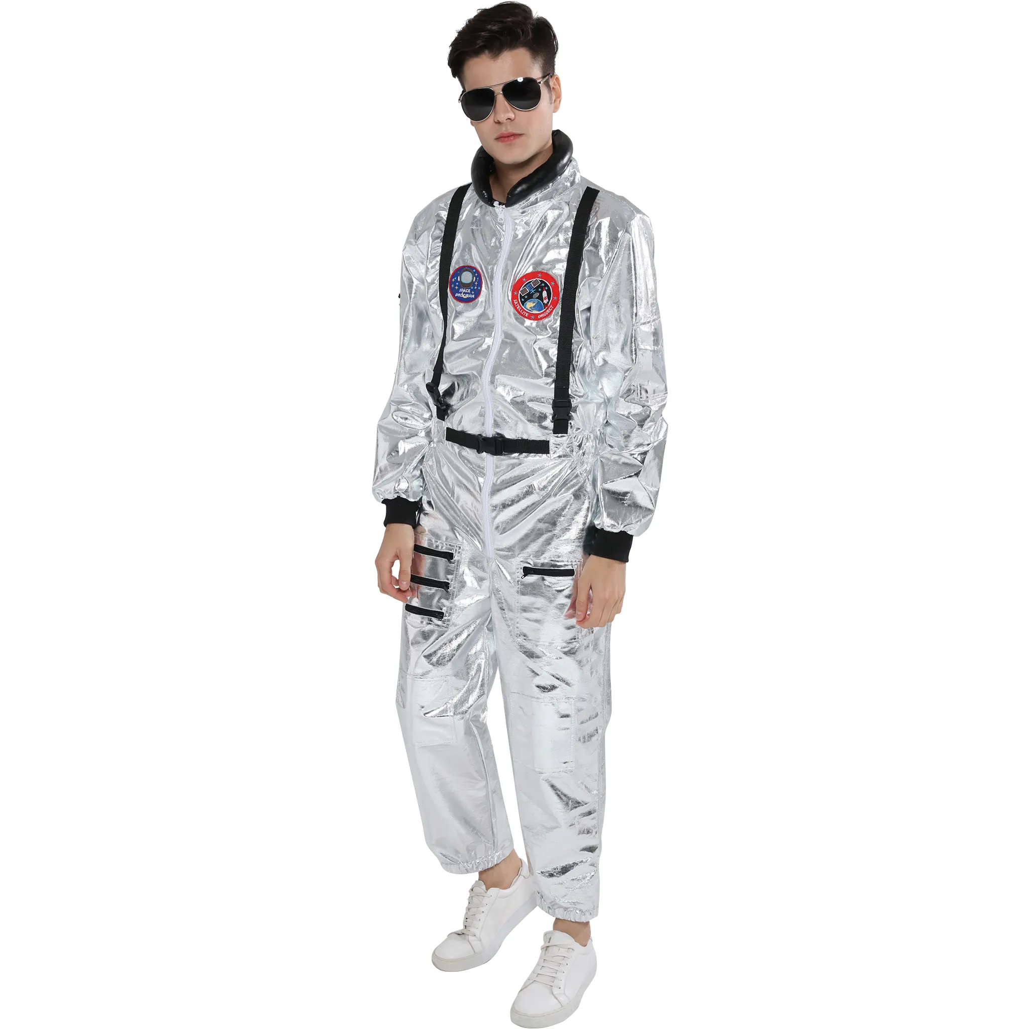 Amazon Top Seller Splitter Jumps uit Raumfahrer Cosplay Halloween Kostüm Männer Kostüm Erwachsene Astronauten Kostüm