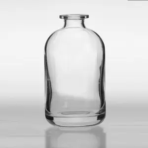 短颈瓶350毫升500毫升玻璃酒瓶，带软木塞塞批发空透明磨砂酒瓶