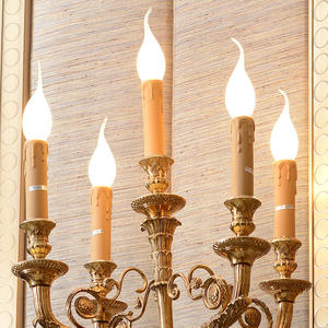 מלאך מחזיק נרות הוביל אור קיר sconce מנורת לואי בסגנון צרפתי קלאסי gilt פליז ברונזה עתיק יוקרה אירופה e14 100 - Product Image 6