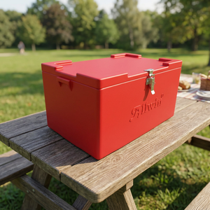 F. Wain Rotationsgeformte Kühlbox Rechteckig Rot Outdoor Klassischer Stil PP-Material - Product Image 4