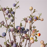 Groothandel hete verkoop Kunstmatige Blauwe Bes Tak Schuimbes voor Kerst Bruiloft Bloem Huisdecoratie