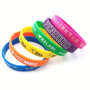 Custom Logo <b>Rubber</b> Bracelets Promotional Silicone Wristbands Cheapest Silicon <b>Band</b> Wristband for Team - Product Image 1