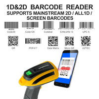 Lecteur de codes-barres CMOS portable Xincode 1D 2D Lecteur de codes-barres filaire Lecteur de codes QR Lecteur de codes-barres USB pour la numérisation industrielle