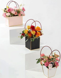 Bolsa de Papel Biodegradable para Envolver Ramos de Flores con Asa, Cajas Rectangulares para Floristería, Decoración para el Día de la Madre y Bodas - Product Image 1