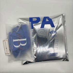 Custom LOGO Printed Poly Silver Shipping Mailer <b>Clothing</b> Metallic Mailing <b>Bags</b> - Product Image 5