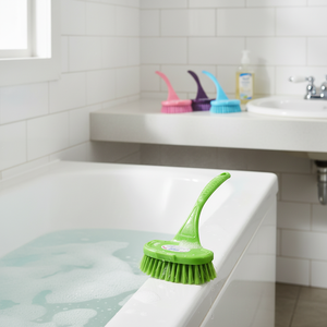 BEST Plastic <b>Scrub</b> <b>Brush</b> for Bathtub and Sink Cleaning with Soft Nylon Bristles Eco-Friendly High Quality Economic Wholesale - Product Image 3