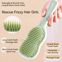 Brosse à cheveux coussin d'air en feuille de bananier, peigne long et moelleux pour coiffage lisse, massage du cuir chevelu, usage quotidien pour femmes, vente en gros pour salons