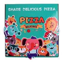 Maßgefertigte Dicke Offsetbedruckte Weiße Kartonagen Laminierte 3-Schicht Wellpappe Pizzabox B-Flute E-Flute Pizzakarton