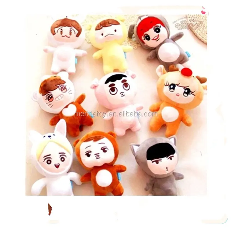 Custom Hot 23センチメートルKorean Super Star EXO Plush Doll Stuffed Plush Toys For Crane Machine