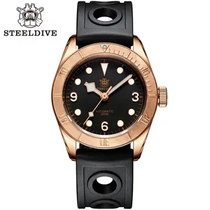 Wholesale Price! SD1958S Steeldive Brand 20ATM NH35 Automatic Bronze Watch CUSN8 Solid Bronze Mens Diving Watch