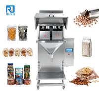 Máquina Llenadora Vibratoria Lineal Semiautomática de Alta Precisión con PLC para Almendras, Pistachos, Frutos Secos, Metal, 20 Bolsas/Min