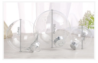 Boule décorative transparente ouverte pour sapin de Noël, décoration de fête de mariage, boule ronde, décoration intérieure, décoration de la maison