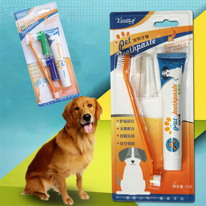 Toptan oral temizlik bakım pet malzemeleri kedi köpek diş fırçası ve enzimatik diş macunu seti - Product Image 2