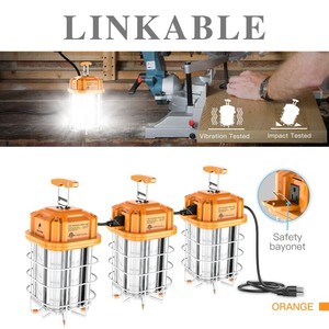 Lumière de travail temporaire à LED 150W, lampes de chantier à LED connectables, éclairage durable pour chantier, éclairage intérieur et extérieur - Product Image 4