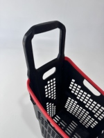 Panier de courses en plastique durable et écologique MTK avec 2 poignées réglables