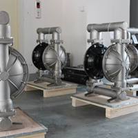 Pompe pneumatique à double diaphragme entièrement en acier inoxydable, résistante aux produits chimiques, débit élevé, certifiée CE, fabricant chinois OEM