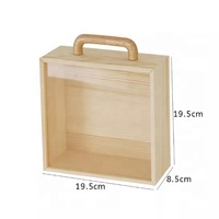 Kunden spezifische Weihnachts geschenk boxen mit Acryl deckel Hochzeits geschenk box für Gast holz geschenk koffer mit Schiebe deckel und Griff
