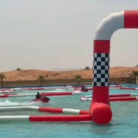 Piste aquatique gonflable pour jet ski, piste de karting aquatique commerciale, piste de karting aquatique gonflable