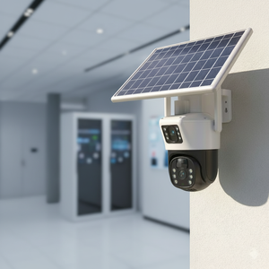 Cámara <span class=keywords><strong>de</strong></span> Seguridad Shuzhi 8MP Tipo Bala con Carga Solar, IP66 Impermeable, Visión Dual en la Nube, Audio Bidireccional y Visión Nocturna <span class=keywords><strong>para</strong></span> Jardín Residencial - Product Image 1