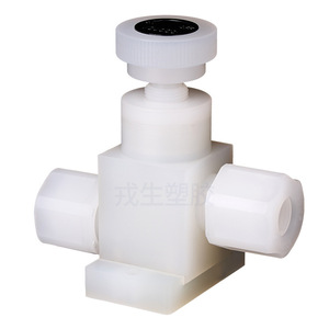 Rong Sheng Pvdf Needle Valve Direct Connector Straight Through Plastic Pipe Fitting For Water Pipeline Switch Type - Product Image 1