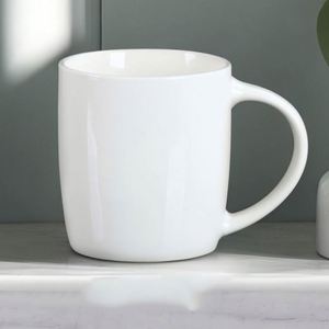 Mug moderne en céramique de couleur unie avec poignée, grande capacité, tasse à lait - Product Image 4