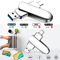 Clé USB 32 Go Vente entière Clé USB 2 To Clé USB 30 128 Go Type-C OTG Disque Flash 2 en 1