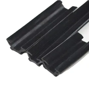 Tira de sellado de vidrio PVC para parabrisas de coche, burlete de sellado extruido Flocado de goma EPDM, Canal en U, impermeable