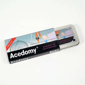 Kích Thước Tiêu Chuẩn Đồ Dùng Học Tập 12 Pcs La Bàn Thiết Lập Toán Học Thiết Lập Kim Loại Hộp Toán Học Thiết Lập Hình Học - Product Image 2