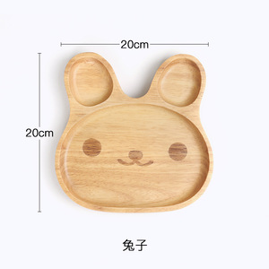 <span class=keywords><strong>Assiette</strong></span> <span class=keywords><strong>en</strong></span> <span class=keywords><strong>bois</strong></span> massif <span class=keywords><strong>pour</strong></span> enfants, motif lapin, plateau à dessert, assiettes chinoises, plat <span class=keywords><strong>en</strong></span> <span class=keywords><strong>bois</strong></span> <span class=keywords><strong>pour</strong></span> snacks japonais et fruits - Product Image 5