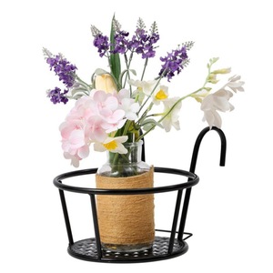 Étagère murale européenne en fer forgé pour balcon, support suspendu pour orchidées, pothos et plantes succulentes - Product Image 1